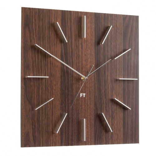 Wall Clock Future Time FT1010WE Square Dark Natural Brown 40cm
Click to view the picture detail.