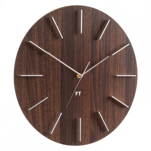 Wall Clock Future Time FT2010WE Round Dark Natural Brown 40cm
Click to view the picture detail.