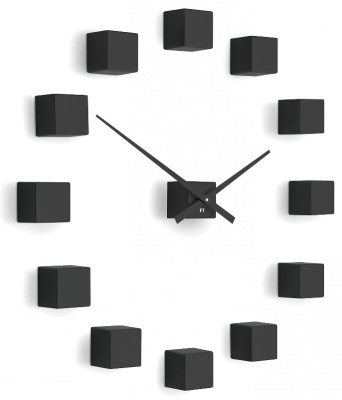 Designer self-adhesive wall clock Future Time FT3000BK Cubic black
Click to view the picture detail.