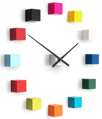Designer self-adhesive wall clock Future Time FT3000MC Cubic multicolor
Click to view the picture detail.