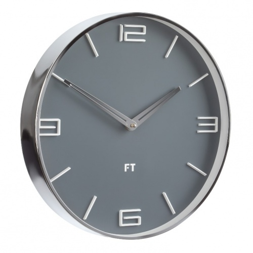 Designer wall clock Future Time FT3010GY Flat grey 30cm
Click to view the picture detail.