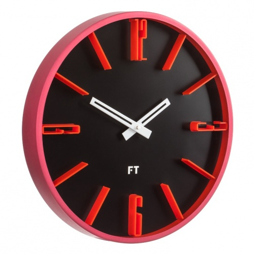 Designer wall clock Future Time FT6010BK Numbers 30cm
Click to view the picture detail.