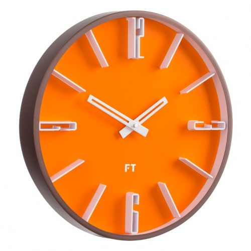 Designer wall clock Future Time FT6010OR Numbers 30cm
Click to view the picture detail.