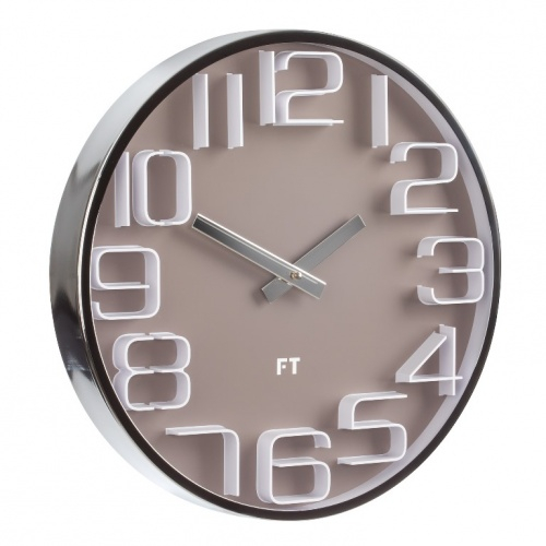 Designer wall clock Future Time FT7010BR Numbers caffé latte 30cm
Click to view the picture detail.