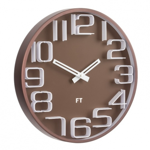 Designer wall clock Future Time FT8010BR Numbers 30cm
Click to view the picture detail.