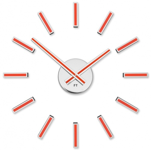 Designer self-adhesive wall clock Future Time FT9400RD Modular red 40cm
Click to view the picture detail.