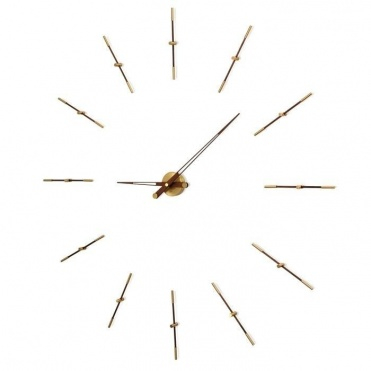 Designové nástěnné hodiny Nomon Merlin Walnut Gold 125cm
Click to view the picture detail.